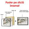 Poster - Abstract wall with musical instruments, 90 x 60 см, Framed poster on glass, Music