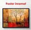 Постер - Абстрактный осенний пейзаж, 90 x 60 см, Постер в раме, Прованс