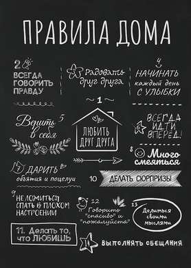 Poster - House Rules 2, 30 x 45 см, Canvas on frame, Quotes
