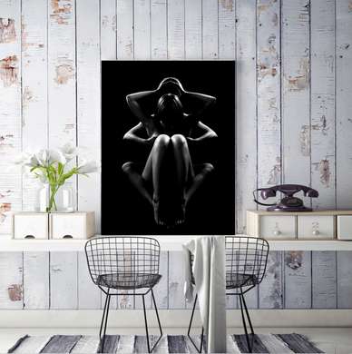 Poster - Curves of the body, 60 x 90 см, Framed poster on glass