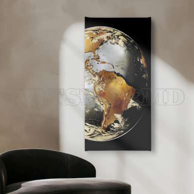 Poster - Golden globe, 45 x 90 см, Framed poster on glass, Glamour