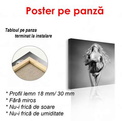 Poster - Girl with blond hair, 100 x 100 см, Framed poster