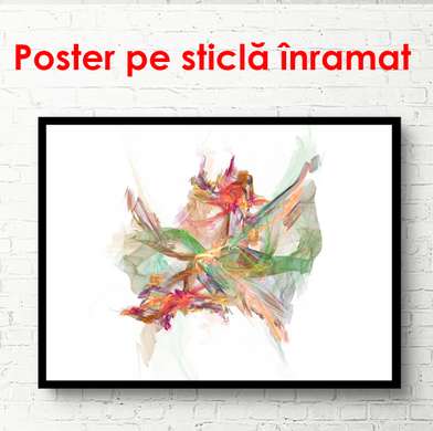 Постер - Абстрактные разводы, 90 x 60 см, Постер в раме, Минимализм