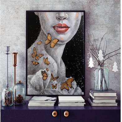 Poster - Butterflies, 30 x 45 см, Canvas on frame