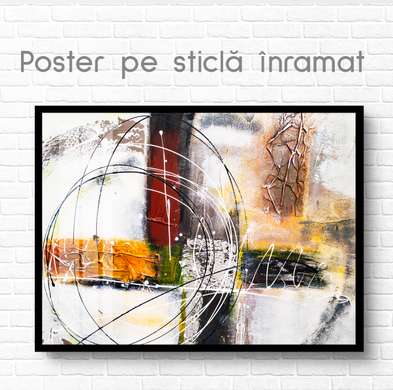 Постер - Акриловая живопись, 45 x 30 см, Холст на подрамнике, Абстракция