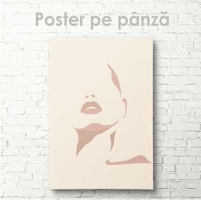 Poster - Fată în stil minimalist, 30 x 45 см, Panza pe cadru