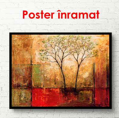 Poster - Abstract autumn landscape, 90 x 60 см, Framed poster, Provence
