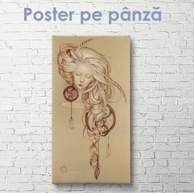 Poster - Fata visurilor, 50 x 150 см, Poster inramat pe sticla