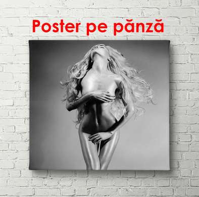 Poster - Fata cu părul blond, 100 x 100 см, Poster înrămat, Persoane Celebre