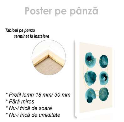 Poster - 6 puncte, 30 x 45 см, Panza pe cadru
