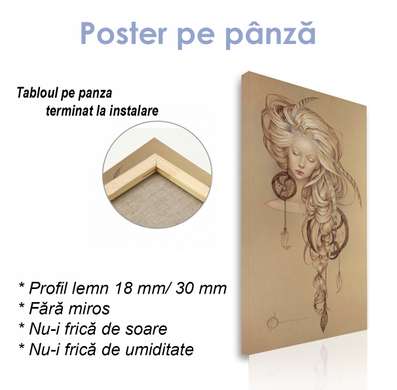 Poster - Fata visurilor, 30 x 90 см, Panza pe cadru