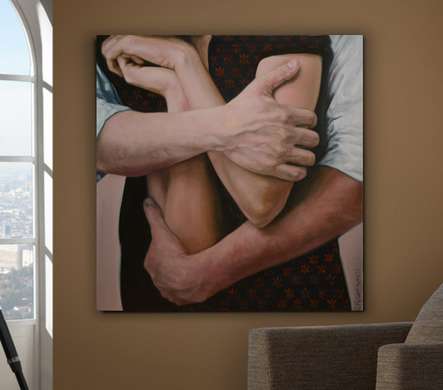 Poster - Hugs, 40 x 40 см, Canvas on frame, Art