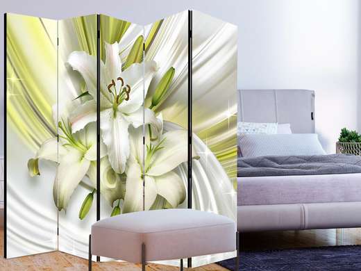 Screen - White lilies, 7