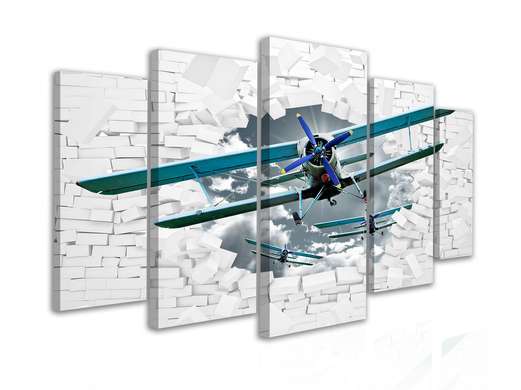 Modular picture, Blue planes, 206 x 115