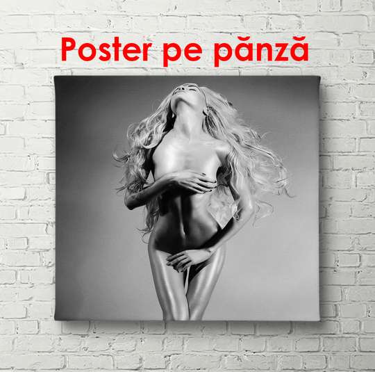 Poster, Fata cu părul blond, 100 x 100 см, Poster înrămat
