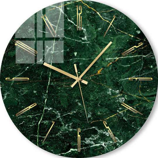 Glass clock - Forest Depth, 40cm