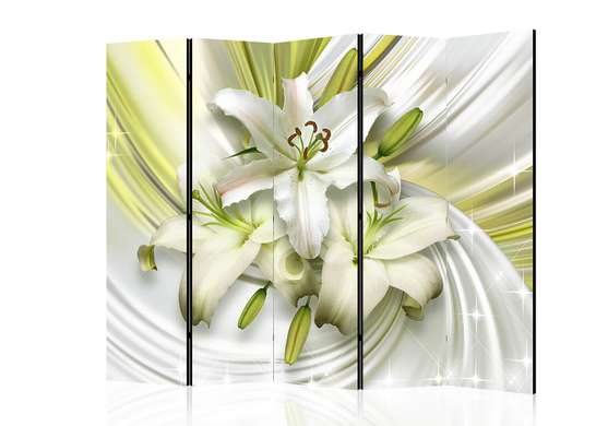 Screen - White lilies, 7