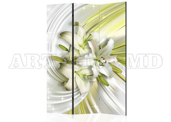 Screen - White lilies, 3