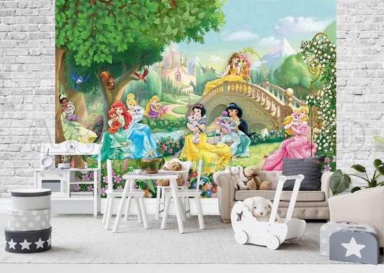 Wall Mural - Disney princesses in the garden