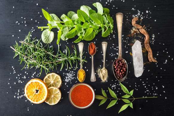 Wall Mural - Ingredients for delicious food