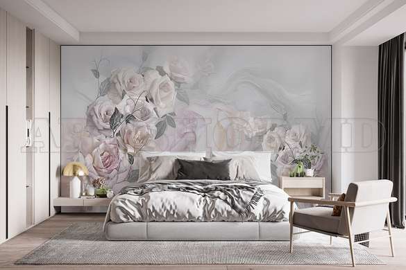 Wall mural - Branches of tender roses