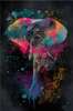 Poster, Elefant abstract, 60 x 90 см, Poster inramat pe sticla