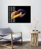 Poster - Colorful kiss, 90 x 60 см, Framed poster on glass, Glamour
