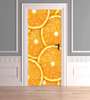 3D door sticker, Orange slices, 60 x 90cm, Door Sticker