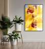 Poster - Yellow flower, 60 x 90 см, Framed poster on glass, Flowers