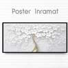 Poster - Tree in flowers, 90 x 45 см, Framed poster on glass, Botanical