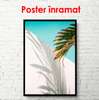 Poster - Umbre de palmier tropicali, 60 x 90 см, Poster inramat pe sticla