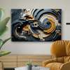 Poster - Geometry with 3D effect, 90 x 45 см, Framed poster on glass, Abstract