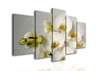 Модульная картина, Белая орхидея на сером фоне., 206 x 115