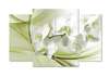 Modular picture, Orchid on a green background., 106 x 60