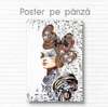 Постер - Гламурная девушка, 60 x 90 см, Постер на Стекле в раме