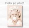 Poster - Portretul Reginei Elisabeta 2, 60 x 90 см, Poster inramat pe sticla
