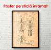 Poster - Schița cu tirbușon, 60 x 90 см, Poster înrămat, Vintage