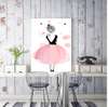 Постер - Милая балерина, 30 x 45 см, Холст на подрамнике
