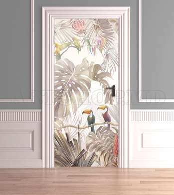 3D door sticker, Gentle jungle, 60 x 90cm, Door Sticker