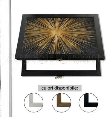 Tablou Multifuncțional - Soarele Auriu, 40x60cm, Ramă neagră