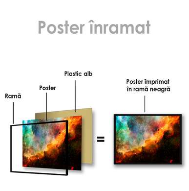 Poster - Weltraumlandschaft, 45 x 30 см, Canvas on frame