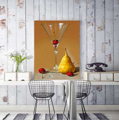 Poster - Cocktail, 60 x 90 см, Framed poster on glass, Food and Drinks