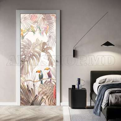 3D door sticker, Gentle jungle, 60 x 90cm, Door Sticker