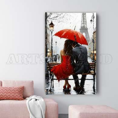 Poster - Under the umbrella, 30 x 45 см, Canvas on frame, Picturi