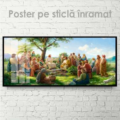 Poster - Jesus Christ and his disciples, 60 x 30 см, Canvas on frame