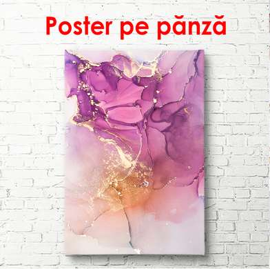 Poster - Abstracție cu elemente aurii, 60 x 90 см, 45 x 90 см, Poster inramat pe sticla