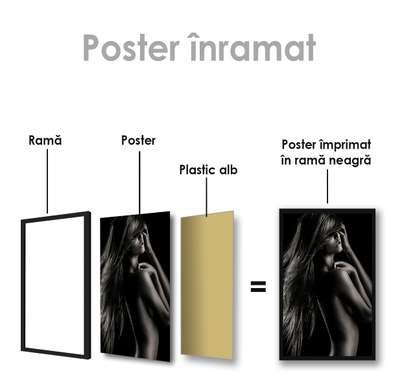 Poster - Siluetă, 30 x 45 см, Panza pe cadru, Nude