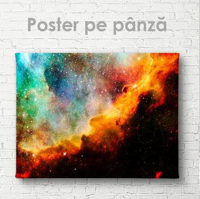 Постер - Космический пейзаж, 90 x 60 см, Постер на Стекле в раме, Космос
