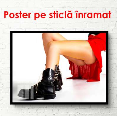 Poster - Rochie roșie, 90 x 60 см, Poster înrămat