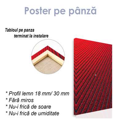 Poster - Câmp roșu, 30 x 45 см, Panza pe cadru, Natură